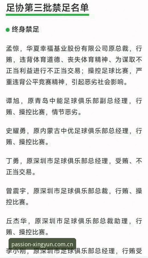 揭秘足协第三批禁足名单：65人终身禁赛的背后真相与行业反思